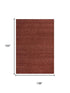 9' X 12' Rust And Red Hand Tufted Area Rug With UV Protection