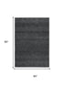 5' X 8' Charcoal And Gray Hand Tufted Area Rug With UV Protection