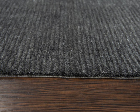 8' X 10' Charcoal And Gray Hand Tufted Area Rug With UV Protection
