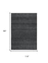 8' X 10' Charcoal And Gray Hand Tufted Area Rug With UV Protection