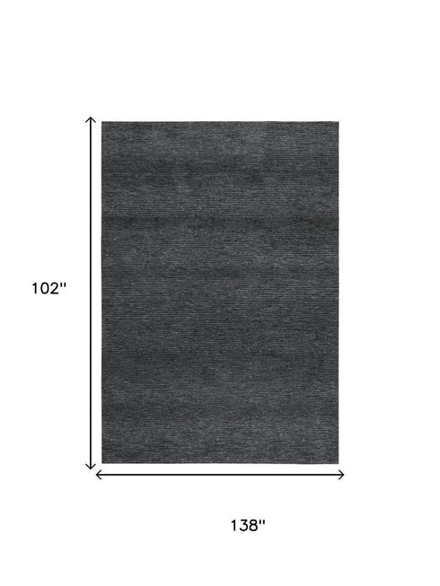 9' X 12' Charcoal And Gray Hand Tufted Area Rug With UV Protection