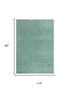 8' X 10' Aqua And Blue Hand Tufted Area Rug With UV Protection