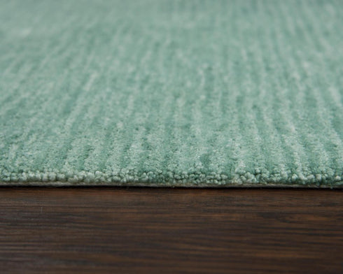9' X 12' Aqua And Blue Hand Tufted Area Rug With UV Protection