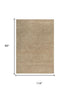 8' X 10' Beige And Natural Hand Tufted Area Rug With UV Protection