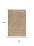 9' X 12' Beige And Natural Hand Tufted Area Rug With UV Protection