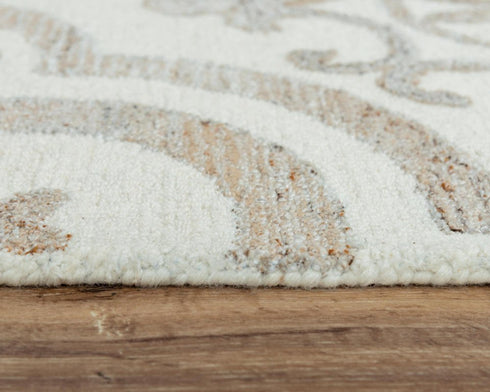 8' X 10' Brown And Beige Wool Moroccan Hand Tufted Area Rug