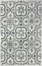 9' X 12' Gray And Light Gray Wool Moroccan Hand Tufted Area Rug