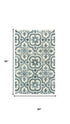 5' X 8' Blue And Dark Blue Wool Moroccan Hand Tufted Area Rug
