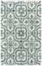 9' X 12' Blue And Dark Blue Wool Moroccan Hand Tufted Area Rug