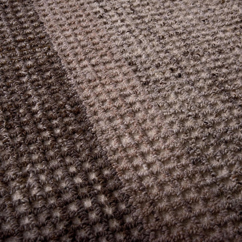8' X 10' Brown Ivory And Dark Brown Wool Oriental Hand Tufted Area Rug