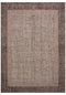 9' X 12' Brown Ivory And Dark Brown Wool Oriental Hand Tufted Area Rug