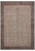 9' X 12' Brown Ivory And Dark Brown Wool Oriental Hand Tufted Area Rug