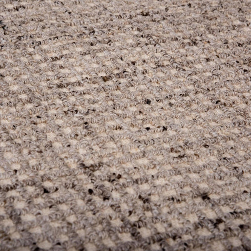 9' X 12' Brown Ivory And Dark Brown Wool Oriental Hand Tufted Area Rug