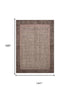 9' X 12' Brown Ivory And Dark Brown Wool Oriental Hand Tufted Area Rug