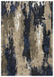 8' X 10' Beige And Blue Abstract Hand Tufted Area Rug