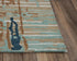 9' X 12' Teal And Copper Abstract Hand Tufted Area Rug