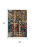 9' X 12' Teal Rust And Beige Abstract Hand Tufted Area Rug