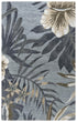 8' X 10' Gray Mauve And Ivory Floral Hand Tufted Area Rug