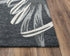 8' X 10' Charcoal Orange Red And Gray Floral Hand Tufted Area Rug