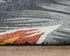 9' X 12' Charcoal Orange Red And Gray Floral Hand Tufted Area Rug