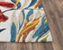 9' X 12' Ivory Red Orange Yellow And Green Floral Hand Tufted Area Rug