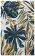 9' X 12' Beige Gray Green Orange Brown And Ivory Floral Hand Tufted Area Rug