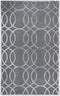 9' X 12' Gray And Silver Wool Geometric Hand Tufted Area Rug