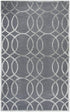 9' X 12' Gray And Silver Wool Geometric Hand Tufted Area Rug
