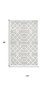 8' X 10' Beige And Ivory Wool Geometric Hand Tufted Area Rug