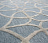 5' X 8' Blue And Gray Wool Geometric Hand Tufted Area Rug