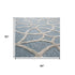 5' X 8' Blue And Gray Wool Geometric Hand Tufted Area Rug