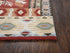 8' X 10' Red Blue Beige And Brown Wool Southwestern Hand Tufted Area Rug