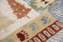 8' X 10' Red Blue Beige And Brown Wool Southwestern Hand Tufted Area Rug