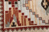 8' X 10' Brown Blue Beige And Red Wool Southwestern Hand Tufted Area Rug