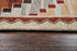 8' X 10' Brown Blue Beige And Red Wool Southwestern Hand Tufted Area Rug