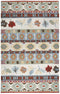 8' X 10' Blue Beige And Brown Wool Southwestern Hand Tufted Area Rug