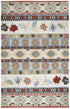 8' X 10' Blue Beige And Brown Wool Southwestern Hand Tufted Area Rug