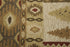 8' X 10' Brown Green Beige And Red Wool Southwestern Hand Tufted Area Rug