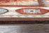 5' X 8' Red Blue Beige And Brown Wool Southwestern Hand Tufted Area Rug