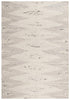 8' X 10' Ivory And Light Gray Wool Geometric Hand Woven Area Rug