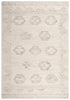 8' X 10' Ivory And Light Gray Wool Tribal Hand Woven Area Rug