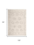 8' X 10' Ivory And Light Gray Wool Tribal Hand Woven Area Rug
