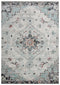 8' X 10' Blue Charcoal And Ivory Abstract Area Rug