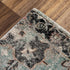 8' X 10' Blue Charcoal And Ivory Abstract Area Rug