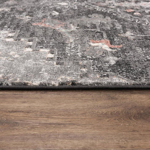 8' X 10' Charcoal And Gray Abstract Area Rug