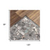 8' X 10' Charcoal And Gray Abstract Area Rug