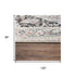 8' X 10' Gray Black Ivory And Light Blue Oriental Area Rug
