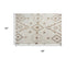 5' X 8' Natural Beige And Taupe Wool Geometric Hand Tufted Area Rug