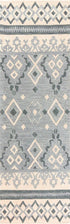 8' Natural Beige Gray And Dark Gray Wool Geometric Hand Tufted Area Rug