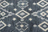 8' Gray Dark Blue And Blue Wool Geometric Hand Tufted Area Rug